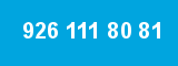 926 111 80 81 926 111 80 81